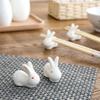 Amosfun 6pcs Cute Ceramic Chopstick Holder for Home Hotel Dining Elegant Tableware Decor Functional Rest for Utensils Easy to Clean White Design view 4