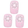 HOMSFOU 3pcs Portable Fan Battery Operated Personal Handheld Rechargeable Small Mini Fan for Outdoor Office Home view 1