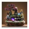 WAOCEO Meditation Decor, Atomized Bonsai Rockery, Flowing Water Fountain Tabletop Small Ornaments, Crystal Ball Gifts, Ceramic Landscape Ornaments,Feng Shui Office Home Decor for Good Luck Wealth view 2