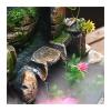 WAOCEO Meditation Decor, Atomized Bonsai Rockery, Flowing Water Fountain Tabletop Small Ornaments, Crystal Ball Gifts, Ceramic Landscape Ornaments,Feng Shui Office Home Decor for Good Luck Wealth view 4