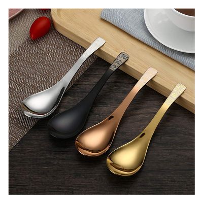 Tablespoons 5.6-inch Stainless Steel Table Spoons Dinner Spoon Thick Design Household Spoon 4 Piecescontains 4 Colors Serving Spoon