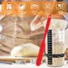 7Pcs Sourdough Starter Kit Sourdough Starter Accessories Kit with Cloth Cap Silicone Spatula Date Band and Temperature Paper Sourdough Starter Jar Replacement for Yeast Bread Baking Supplies view 2