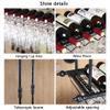 Wine Rack Ceiling Decoration Shelf Adjustable Height Grape Cups Organizer Upside Down Bottle Organizer and Stemware for Kitchen Bar Pub Rack, 60cm(23.6in) view 2