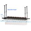 Wine Rack Ceiling Decoration Shelf Adjustable Height Grape Cups Organizer Upside Down Bottle Organizer and Stemware for Kitchen Bar Pub Rack, 60cm(23.6in) view 4