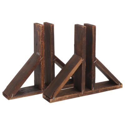 Baluue Solid Wood Fence Post Base Support Bracket for Garden Fence Panel Outdoor Yard Border Edging Stand Triangular Post Anchor 7.48X6.29X1.96 Inch