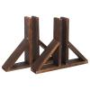 Baluue Solid Wood Fence Post Base Support Bracket for Garden Fence Panel Outdoor Yard Border Edging Stand Triangular Post Anchor 7.48X6.29X1.96 Inch view 1