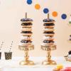 Capesaro Donut Stand Holder,Gold Metal Bagel Stand,Display Stacker Tower for Dessert Table, Doughnut Holder for Birthday, Wedding, Baby Shower, Bridal Shower Party,Pack of 2 view 2