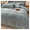 Bed, Bedding Set Luxury Winter Double Sided Milk Velvet Duvet Cover Bed Sheets Pillowcase Set Bed Linen Bedding Bedroom Comforter Set Plush Fleece makes it strike the perfect balance between product w view 2