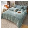 Bed, Bedding Set Luxury Winter Double Sided Milk Velvet Duvet Cover Bed Sheets Pillowcase Set Bed Linen Bedding Bedroom Comforter Set Plush Fleece makes it strike the perfect balance between product w view 3