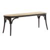 ASWAD Ottoman Couch Bench Rattan Chair Bench Solid Wood Dining Chair Home Leisure Natural Rattan Bedside Stool Shoe Bench Modern Ottoman Bench (Color : Black, Size : 120 * 36 * 45cm) view 1