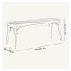ASWAD Ottoman Couch Bench Rattan Chair Bench Solid Wood Dining Chair Home Leisure Natural Rattan Bedside Stool Shoe Bench Modern Ottoman Bench (Color : Black, Size : 120 * 36 * 45cm) view 3
