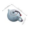 Amosfun Ceramic Teapot Small Porcelain Ice Crack Kettle Chinese Kungfu Tea Pot 3.07 Inch Handcrafted Crackle Glaze Teaware for Loose Leaf Tea Brewing view 2