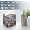 Tissue Box Cover Square Velvet Decorative Tissue Box Holder Cute Funny Cube Tissue Case Cover-Mexican Talavera Tiles Tissue Box Cover view 2