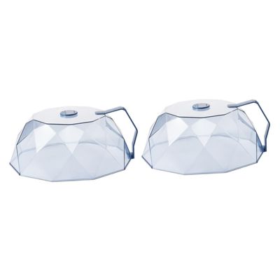 DECHOUS 2pcs - Dish for Microwave -oil Splash and Smell Prevention High Temperature up to Space-saving Microwave Plate Cover Versatile Food Storage