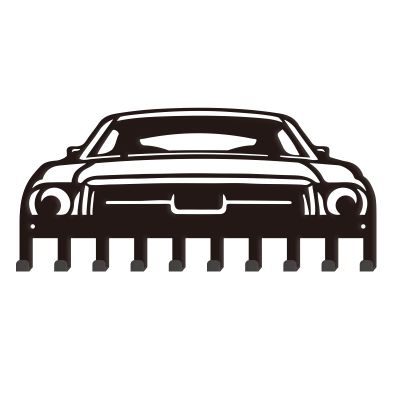 SUPERDANT Car Metal Key Hook Vintage Car Decorative 10 Hooks Black Key Holder Organizer Wall Hanging Hooks Personalized Hanger Dog Leash Hanger for Home Kitchen Entryway Man Cave Wall Front Door