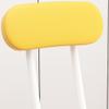 Folding Bar Stool with Backrest, 18inch Kitchen Chair with Round Cushion Padded, Stool for Kitchen Garden Living Room Camping Fishing, Yellow (Size : Set of 2) view 4