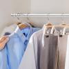 Cloakroom/Balcony Garment Rail Bar, Stainless Steel Curtain Rod for Doorway/Bay Window/Shower/Closet Opening, Waterproof and Rustproof Wardrobe Pole Hanger for Closet Bedroom Living Room ( Size : 105c view 2