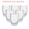 acey High borosilicate glass cups, coffee cups, milk beverage cups, double glass, customized logo, text, personalized lettering, creative gifts, company reception cups 6pcs view 3