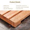Solid Teak Bathroom Shower Mat, 20 24 27 30 32 Inch Length, Waterproof Shower Floor Mat with Non-slip Foot for Elderly/ Children, Raised Wood Bath Mat for Inside Shower ( Size : 20x26x1.4in(51x66x3.5c view 2