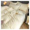 Bed, Bedding Set Luxury Winter Double Sided Milk Velvet Duvet Cover Bed Sheets Pillowcase Set Bed Linen Bedding Bedroom Comforter Set Plush Fleece makes it strike the perfect balance between product w view 1