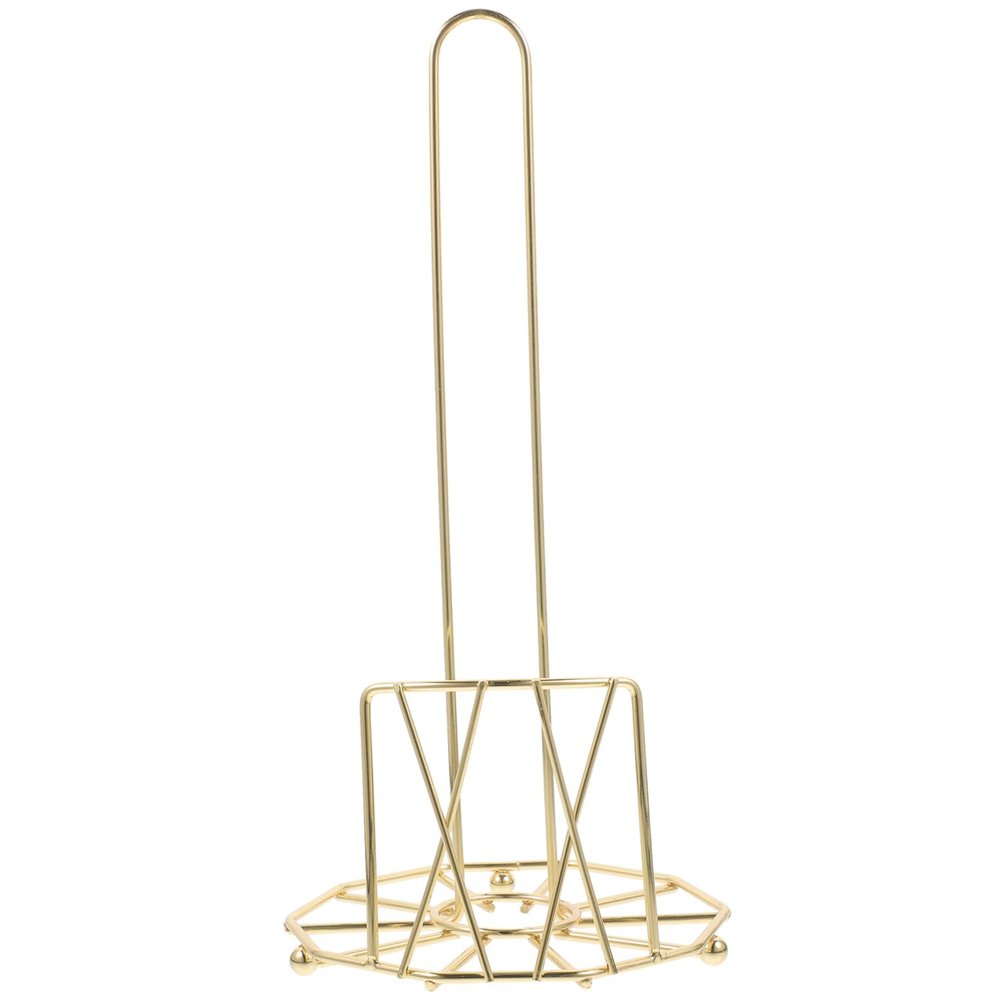 DECHOUS Gold Vertical Paper Towel Holder Retro Kitchen Decor Countertop Paper Towel Rack Sturdy Magnetic Holder