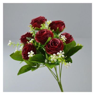 KanaAt Decoration Artificial Flower Silk Red Peony Rose Bouquet Fake Flower for Wedding Table Gift Party Cake Vase Home Wall Decor Artificial Flower (Color : 4)
