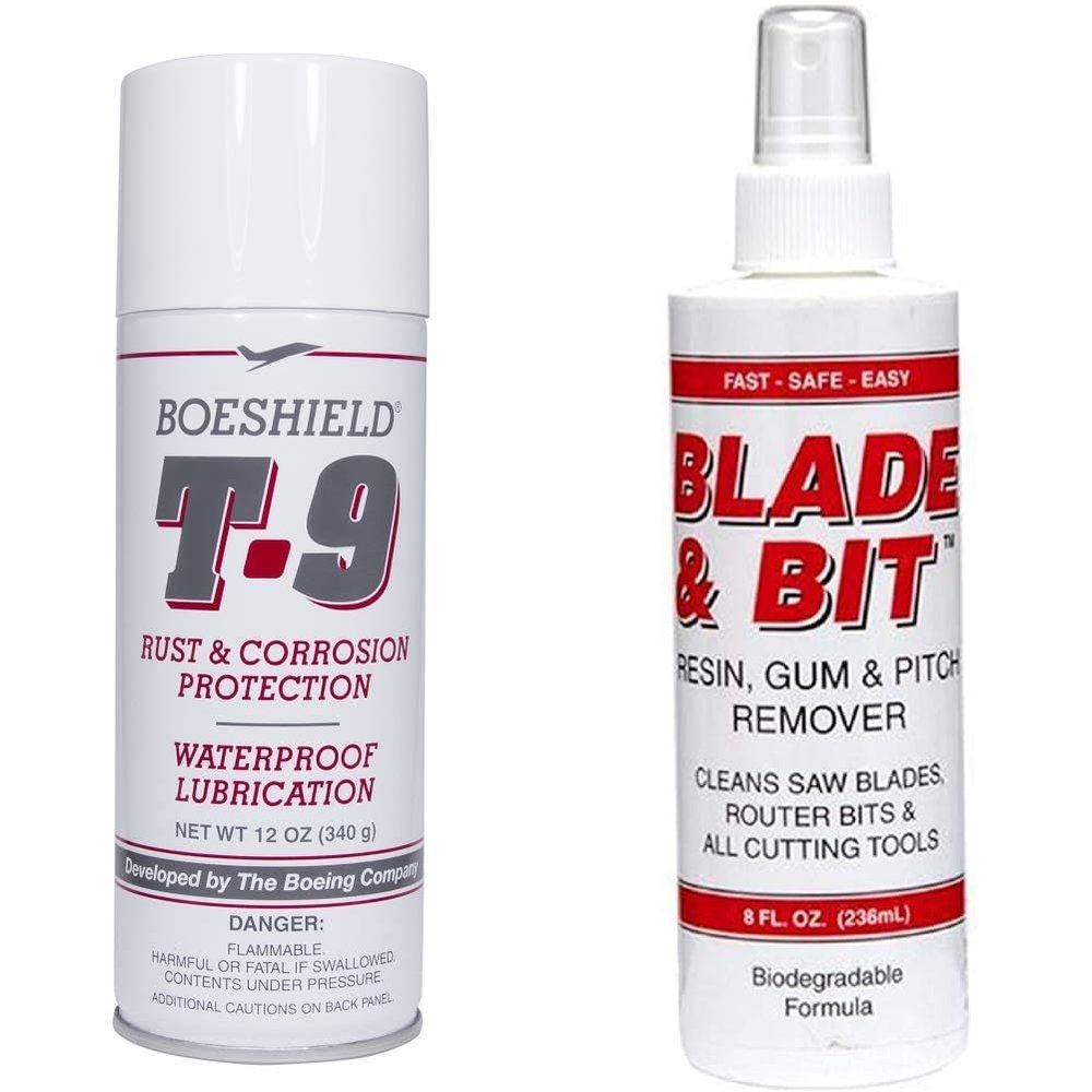 BOESHIELD T-9 Rust & Corrosion Protection/Inhibitor and Waterproof Lubrication, 12 oz. & Blade and Bit, 8 Ounce