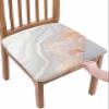 2 Packs Abstract Marble Seat Covers for Dining Chairs,Stretch Fitted Chair Seat Protectors Decorative Office Desk Chair Cushion Removable Washable Slipcovers,Modern Gradient Marbling Luxury Art view 1