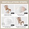 2 Packs Abstract Marble Seat Covers for Dining Chairs,Stretch Fitted Chair Seat Protectors Decorative Office Desk Chair Cushion Removable Washable Slipcovers,Modern Gradient Marbling Luxury Art view 4