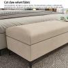 Bench seat with storage, bedroom storage bench, upholstered bench, wooden storage bench, end of bed storage bench, bed ottoman bench, entrance bench, narrow bench suitable for bedroom, foyer, entrance view 4