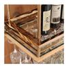 Bar Wine Rack Upside Down Goblet Rack Simple Wine Rack Hanging Cup Rack European Style Stainless Steel Hanging Wine Rack (Color : Rose Gold Size : 120 * 35cm) view 2