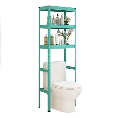 GAMAK Bathroom Toilet Shelf Decor, Laundry Room Shelf Organizer Rack 3-Tier Over The Toilet Rack, Bathroom Organizer Shelf Freestanding Space Saver Toilet Stands (Color : Blue, Size : 60 * 30 * 171)