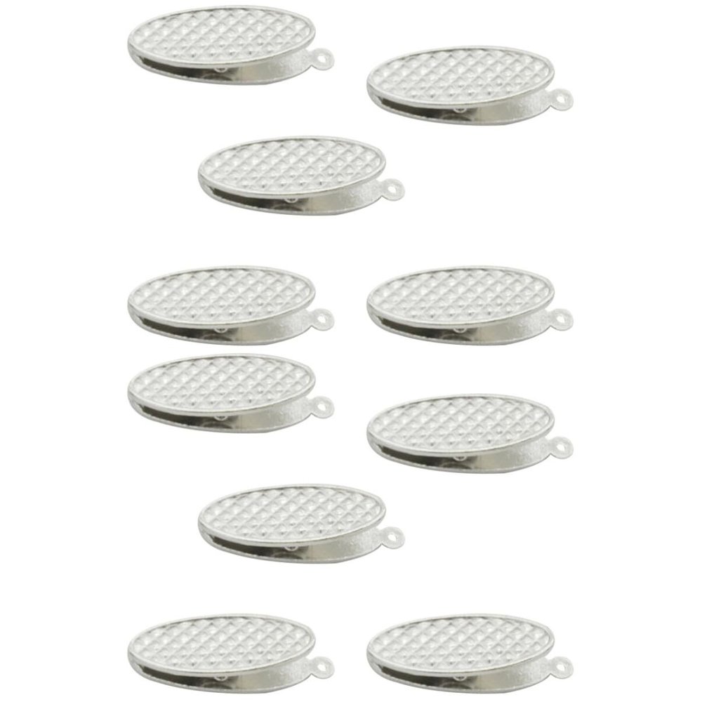 MAGICLULU 10pcs Napkin Clips Bib Holder Clips Napkin Holder Chain Practical Design for Home Dining Hall