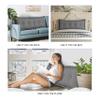 Rucener Rectangular Headboard Reading Body Pillow Large Cushion Removable Headboard Backrest Reading Pillow Headboard Gift for Mom Polyester Linen Grey King view 3