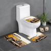 Visent Antique Car Printed Bathroom Rugs Sets 3 Piece Toilet Cover and Rug Set Mat Non Slip 3 Piece Bath Rug Set for Bathroom,Bedroom, Kitchen view 1