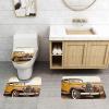 Visent Antique Car Printed Bathroom Rugs Sets 3 Piece Toilet Cover and Rug Set Mat Non Slip 3 Piece Bath Rug Set for Bathroom,Bedroom, Kitchen view 2
