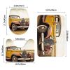 Visent Antique Car Printed Bathroom Rugs Sets 3 Piece Toilet Cover and Rug Set Mat Non Slip 3 Piece Bath Rug Set for Bathroom,Bedroom, Kitchen view 3