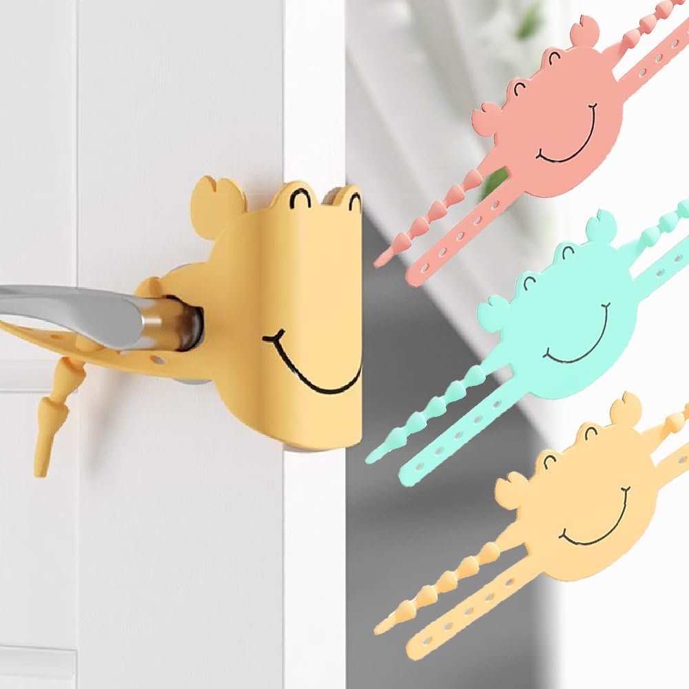 Elfzone Door Silencers for Slamming - Door Latch Cover,3pcs Silicone Latch Covers Door Slam Stopper