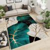 2x4 Runner Rugs Light Luxury Emerald Green Tropical Plants Fit Under Door Rugs for Entryway, Modern Abstract Platinum Banana Leaf Kitchen Runner Rug Soft Non Slip for Sink Entryway Hallways Indoor view 2