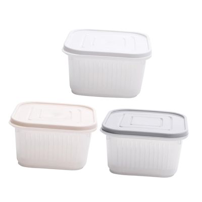 Ciieeo 3pcs Refrigerator Organizer Boxes for Vegetables and Fruits Food Storage Containers Lids Crisper Storage for