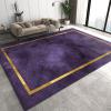 2x3 Area Rugs Purple Gold Border Small Entryway Mats, Modern Light Luxury Abstract Geometry Laundry Room Rug Non Slip Rugged Throw Rugs for Front Door Bedroom Bedside view 1