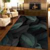 3x5 Area Rugs Retro Green Leaves Kids Play Rug, Mysterious Black Background Throw Rugs Bedroom Soft for Coffee Shop Living Room Under Table Game Room view 3