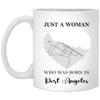 2024 Valentine Port Angeles Washington Mug With Map City - Just A Woman Who Was Born In Port Angeles Mug - Valentine's Gift Ideas For Wife, Girlfriend, Mom Mug 11oz White view 1