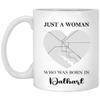 2024 Valentine Dalhart Texas Mug With Map City - Just A Woman Who Was Born In Dalhart Mug - Valentine's Gift Ideas For Wife, Girlfriend, Mom Mug 11oz White view 1