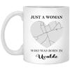 2024 Valentine Uvalde Texas Mug With Map City - Just A Woman Who Was Born In Uvalde Mug - Valentine's Gift Ideas For Wife, Girlfriend, Mom Mug 11oz White view 1