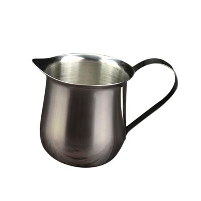 Ciieeo 1pc Stainless Steel Milk Jug for Frothing Coffee Cup and Latte Art for Home and Restaurant Use Large Silver