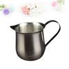 Ciieeo 1pc Stainless Steel Milk Jug for Frothing Coffee Cup and Latte Art for Home and Restaurant Use Large Silver view 2