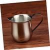 Ciieeo 1pc Stainless Steel Milk Jug for Frothing Coffee Cup and Latte Art for Home and Restaurant Use Large Silver view 3