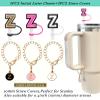 3 +3) 3PCS Nuozme Straw Cover 10mm For Stanley Tumbler Cup Reusable Straw Cap Topper with 3 Initial Letter Charms Accessories Name ID Personalized Handle Charm For Stanley 30&40 Oz Cup Tumbler view 2