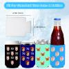 10 Pack Custom Face Can Cooler with Picture Text, Personalized Bulk Insulated Neoprene Bottle Sleeves for Wedding, Graduation, Bachelor Party Favors, Birthday Gifts for Men Women view 2
